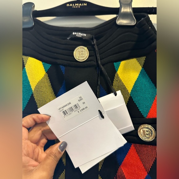 NWT Balmain Multi-colored knit skirt - Picture 5 of 5